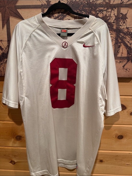 Nike Other - Nike White and Crimson #8 Football Jersey